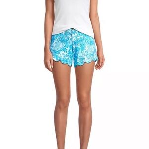 Lilly Pulitzer Buttercup Scallop Shorts Hasbah Lobster Floral Shells Size 10